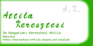 attila keresztesi business card